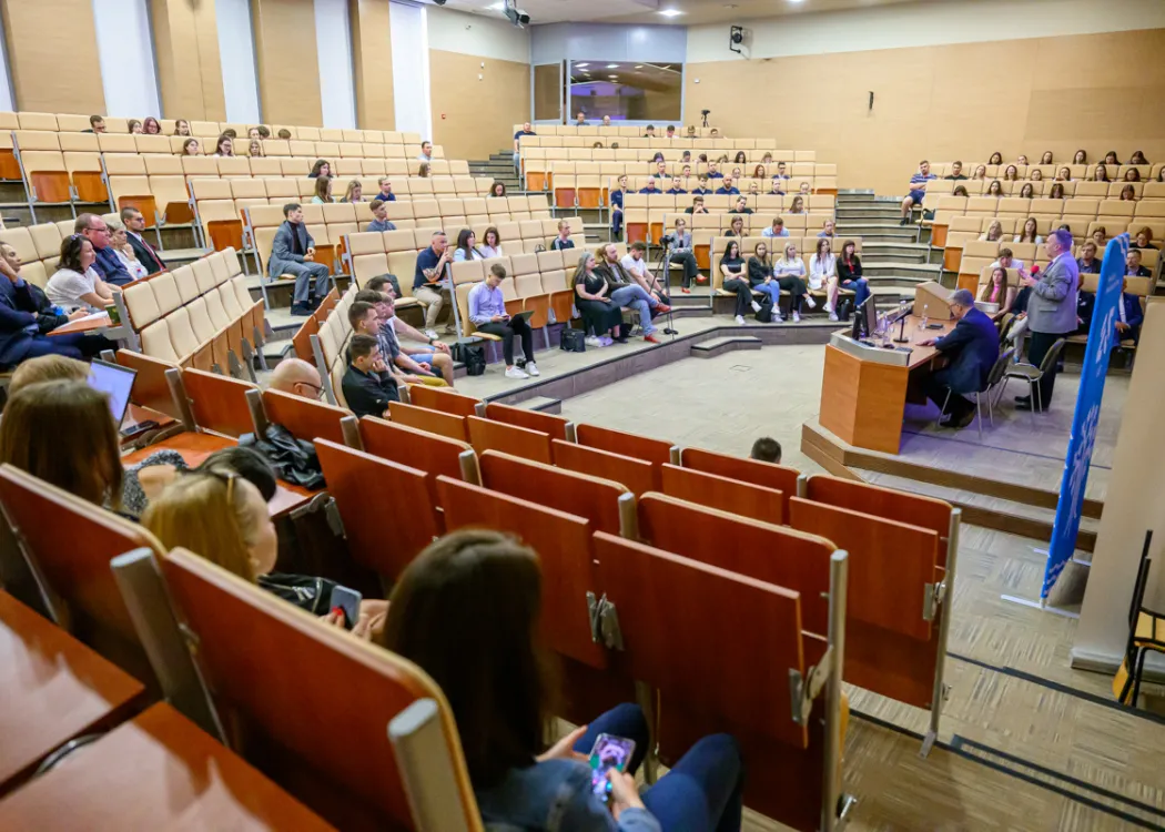 Spotkanie ministra nauki Dariusza Wieczorka ze studentami na UWM