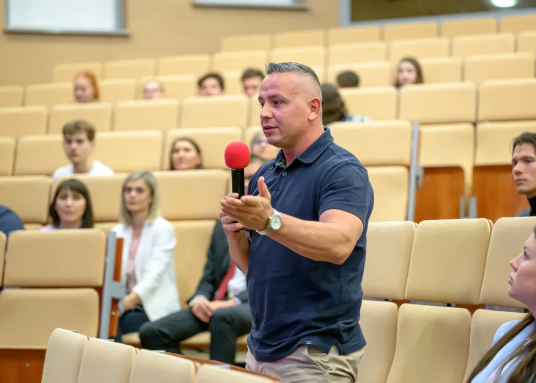 Spotkanie ministra nauki Dariusza Wieczorka ze studentami na UWM