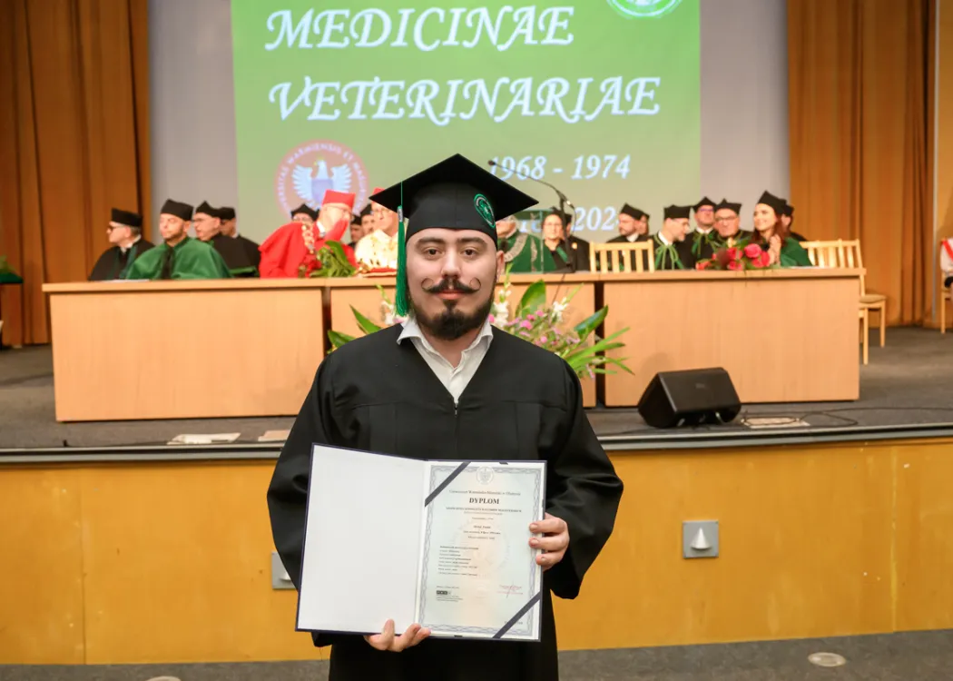 rozdanie dyplomów na Wydziale Medycyny Weterynaryjnej