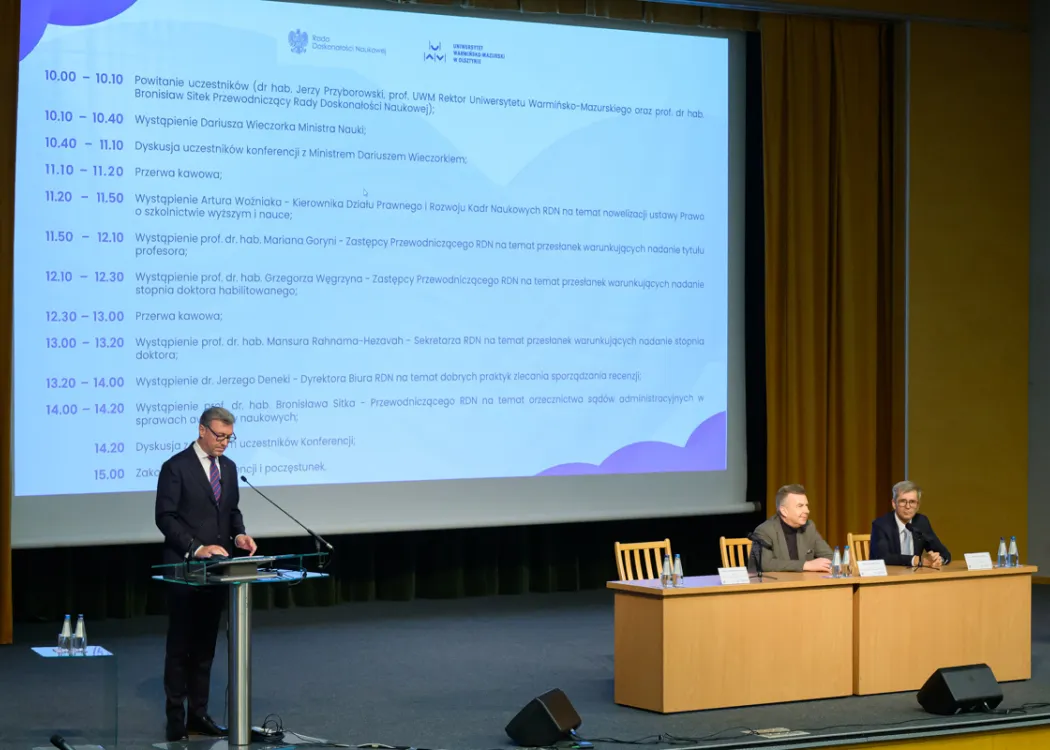  Minister i członkowie Rady Doskonałości Naukowej spotkali się na UWM z polskimi naukowcami