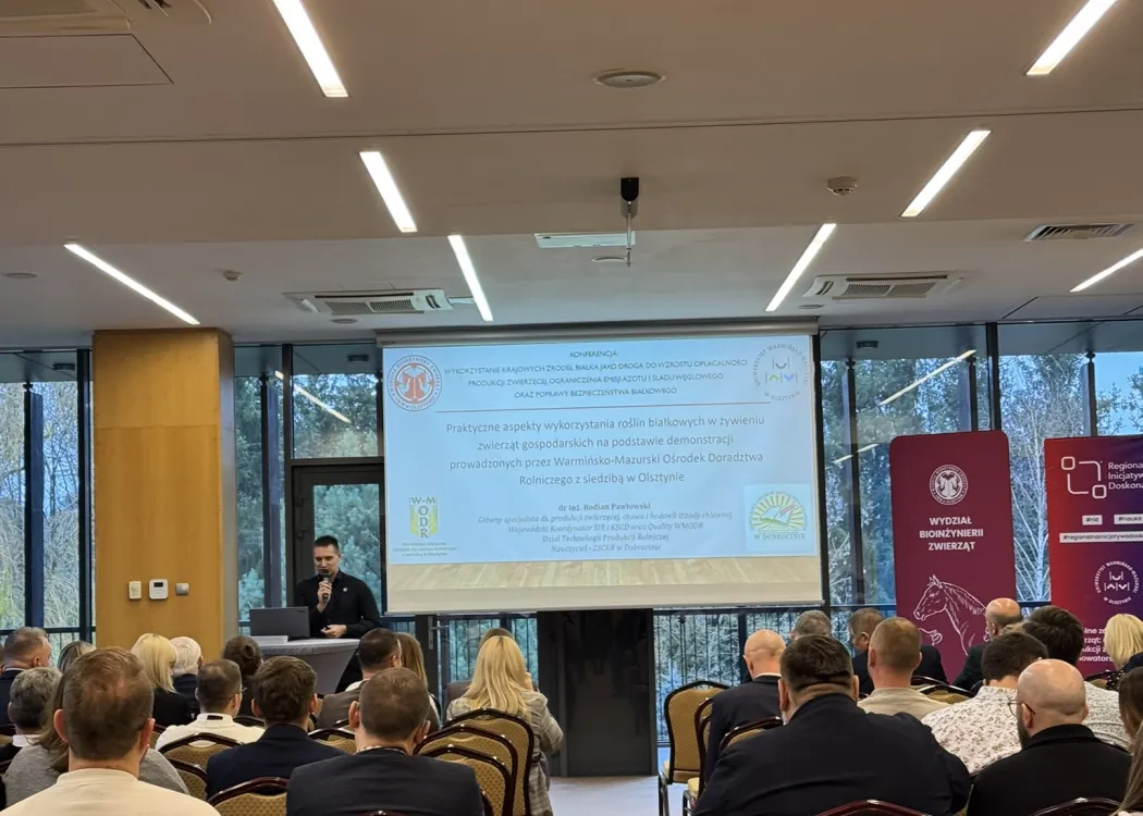  Konferencja. „Wykorzystanie krajowych źródeł białka jako droga do wzrostu opłacalności produkcji zwierzęcej, ograniczenia emisji azotu i śladu węglowego oraz poprawy bezpieczeństwa białkowego”. 