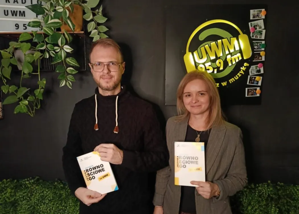 Mateusz Dampc i prof. Katarzyna Ćwirynkało