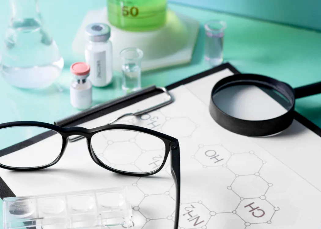 ilustracja naukowiec w laboratorium 