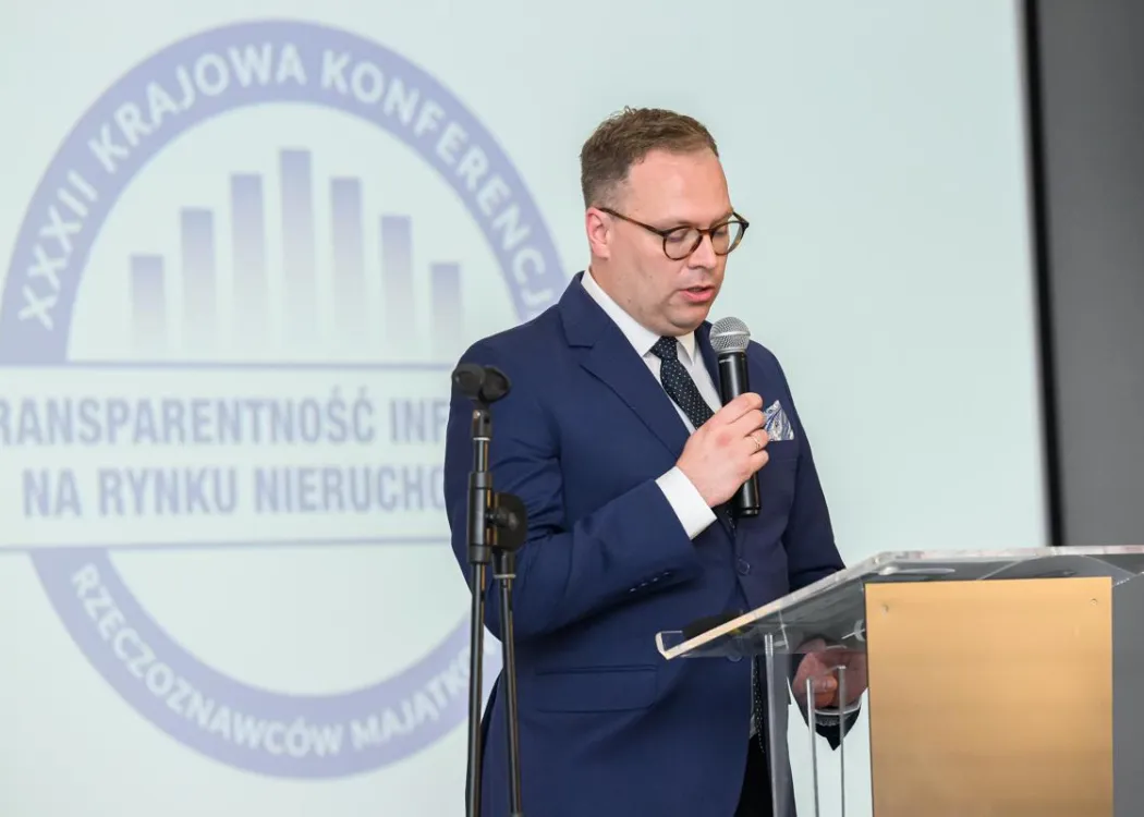 Konferencja rzeczoznawców majątkowych - gość przemawia