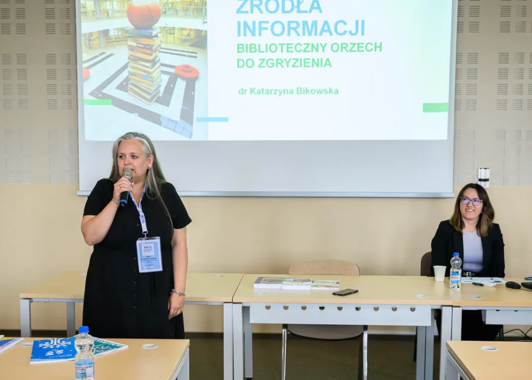 Konferencja redaktorów: wystąpienie dyrektorki Biblioteki Uniwersyteckiej UWM