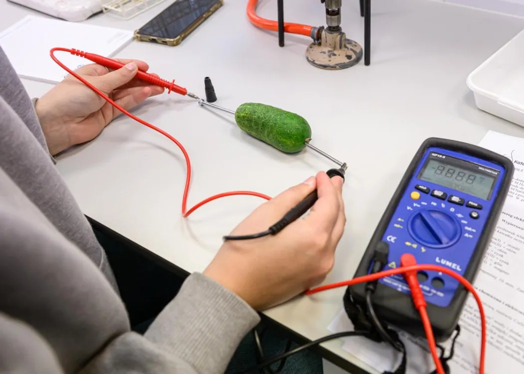 Młodzież polonijna na obozie medycznym: ogórek z przewodami