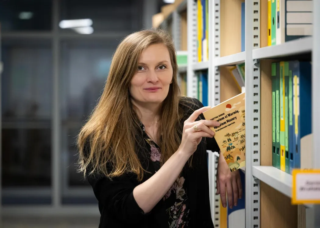 dr Martyna Siudak w Bibliotece Uniwersyteckiej UWM 