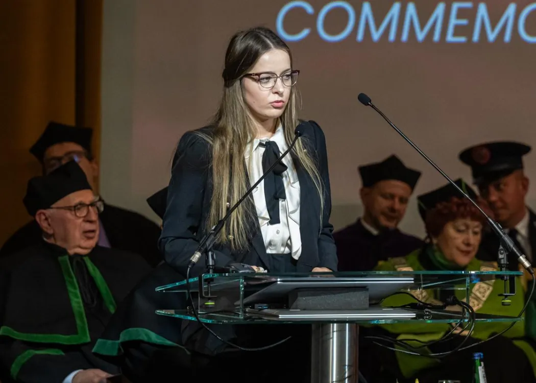 Inauguracja roku akademickiego 2025/2026: przemawia studentka