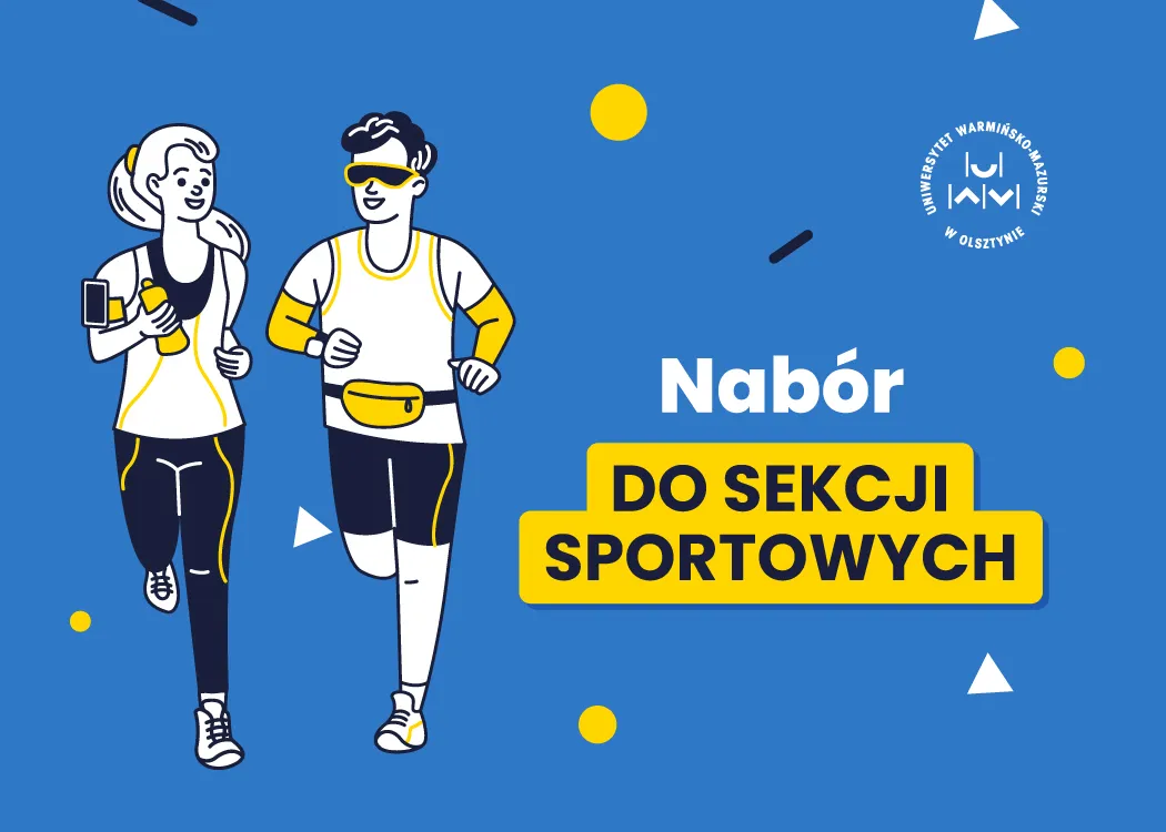 Grafika zawierająca tekst: nabór do sekcji sportowych