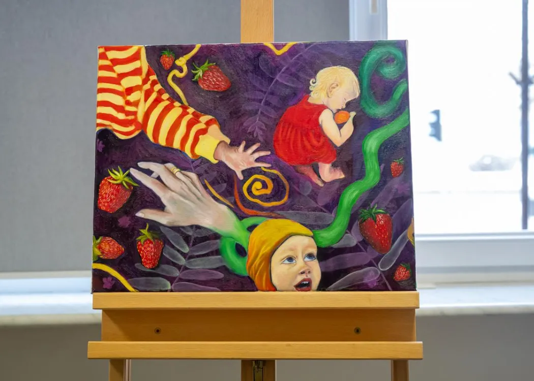 II Warmińsko-Mazurskie Seminarium dla Położnych i Studentów: wystawa prac studentów Wydziału Sztuki 