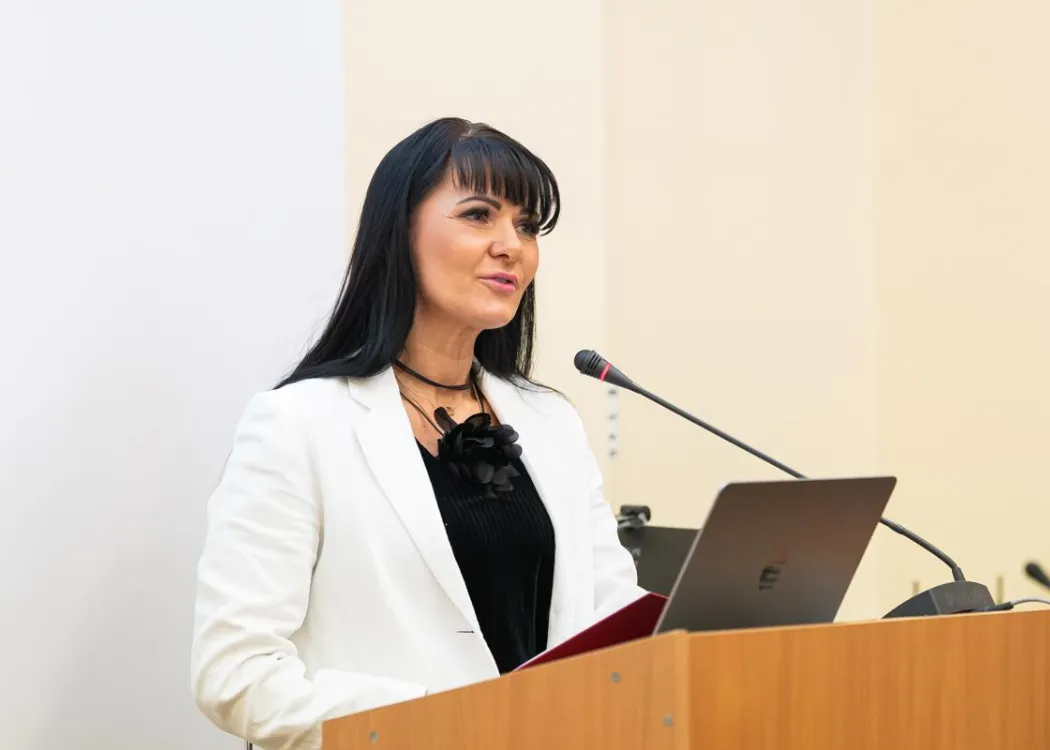 Prof. Nina Smolińska przemawia