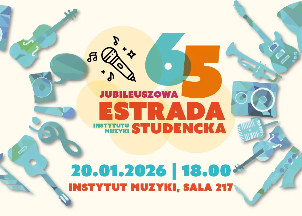 grafika promująca 65. Jubileuszową Estradę Studencką 
