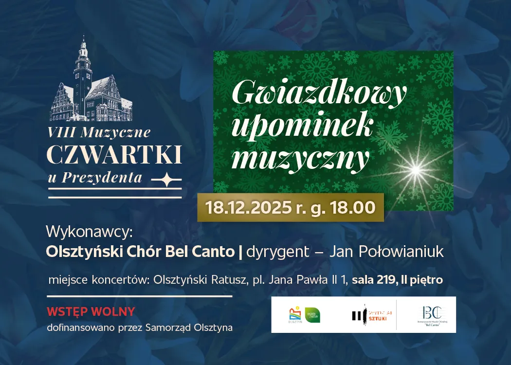 plakat promujący koncert „Gwiazdkowy upominek muzyczny”