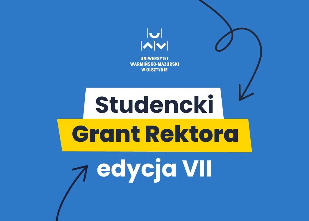 Grafika informująca o VII edycji Studenckiego Grantu Rektora