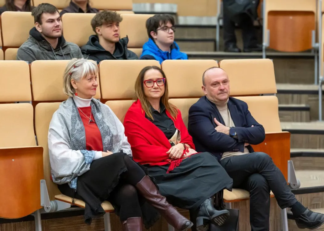 władze Wydziału Humanistycznego podczas debaty 