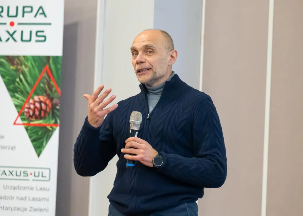 Konferencja rynek pracy dla leśnika 2025: prof. Jakub Borkowski występuje podczas konferencji 