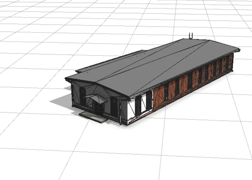 wizualizacja budynku przy ul. Heweliusza 5 stworzona przez studentów Wydziału Geoinżynierii 