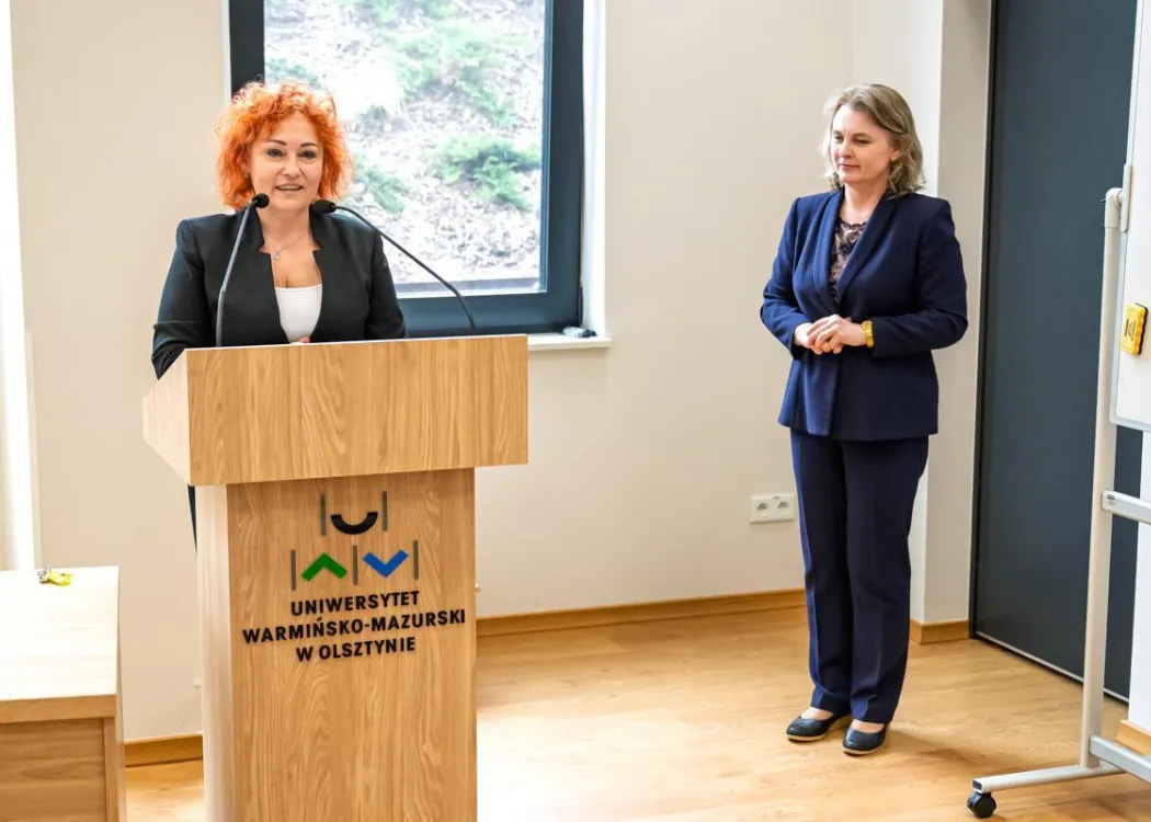 Joanna Ostrouch-Kamińska z organizatorką seminarium 