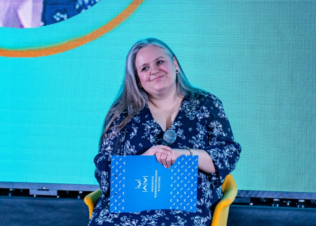 Dzień Otwarty UWM 2026: prowadząca spotkanie Daria Bruszewska-Przytuła 