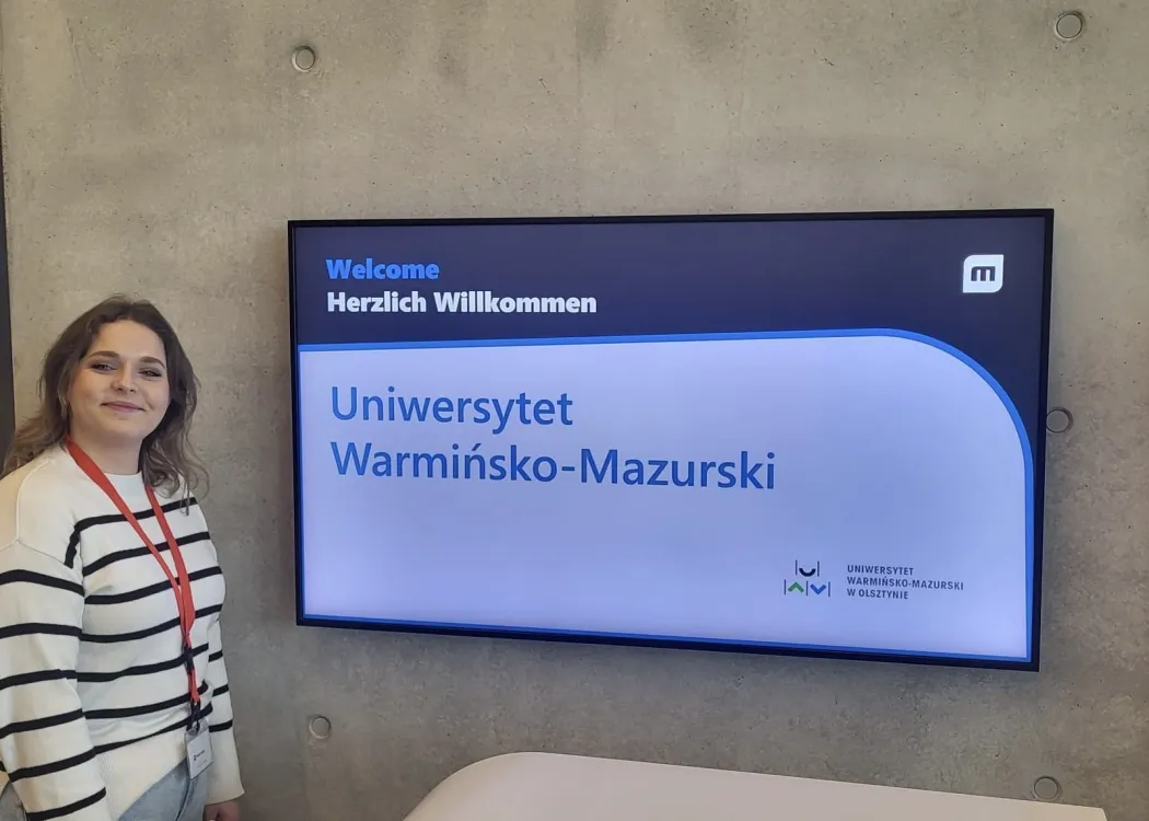 inż. Weronika Maciejewska podczas wizyty w siedzibie formy Mutltivac, która była nagrodą za pracę inżynierską 