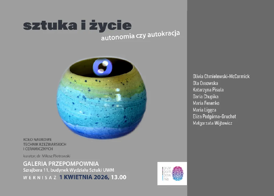 grafika promująca wystawę w Galerii Przepompownia 