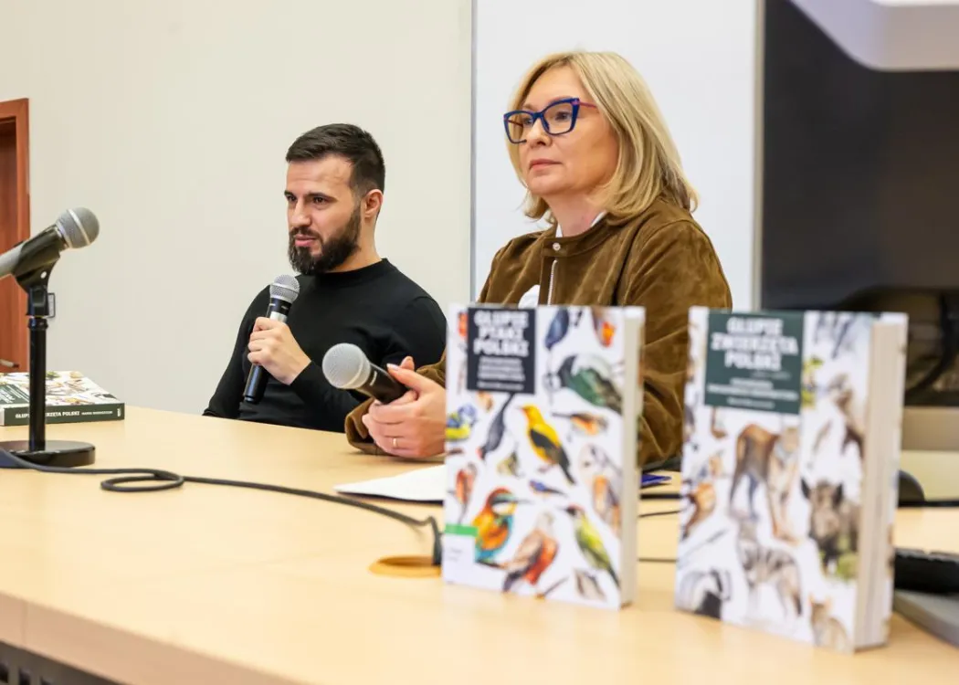 Marek Maruszczak i Joanna Szydłowska podczas spotkania na Wydziale Humanistycznym