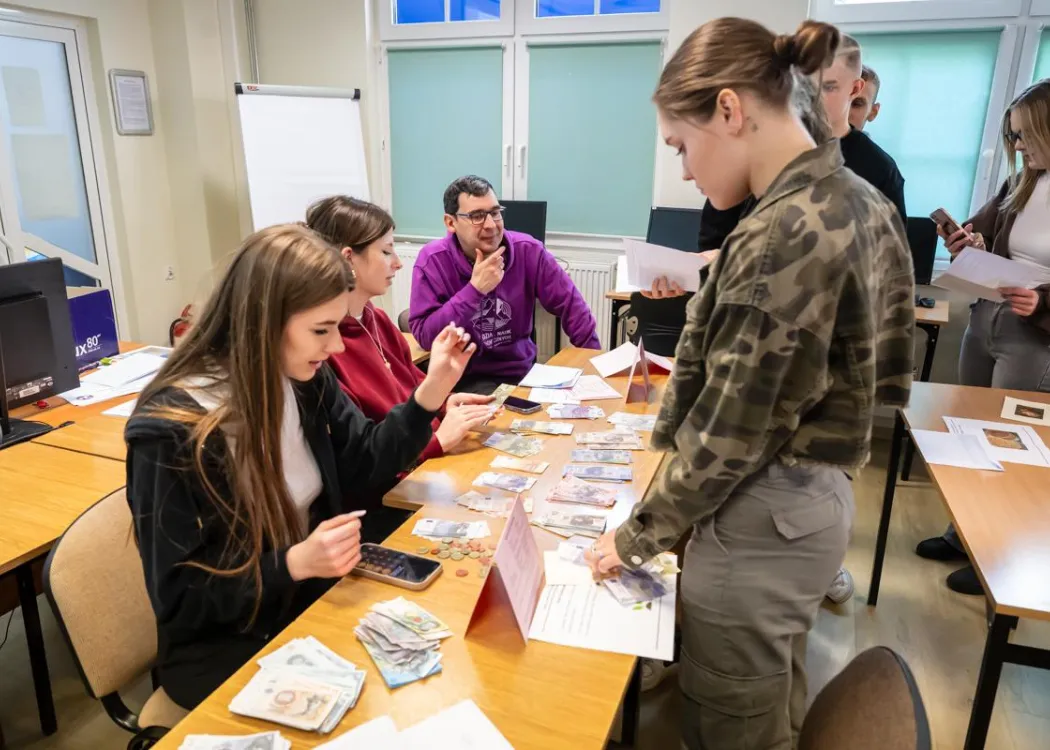 Uczestnicy dnia z ekonomią - warsztaty
