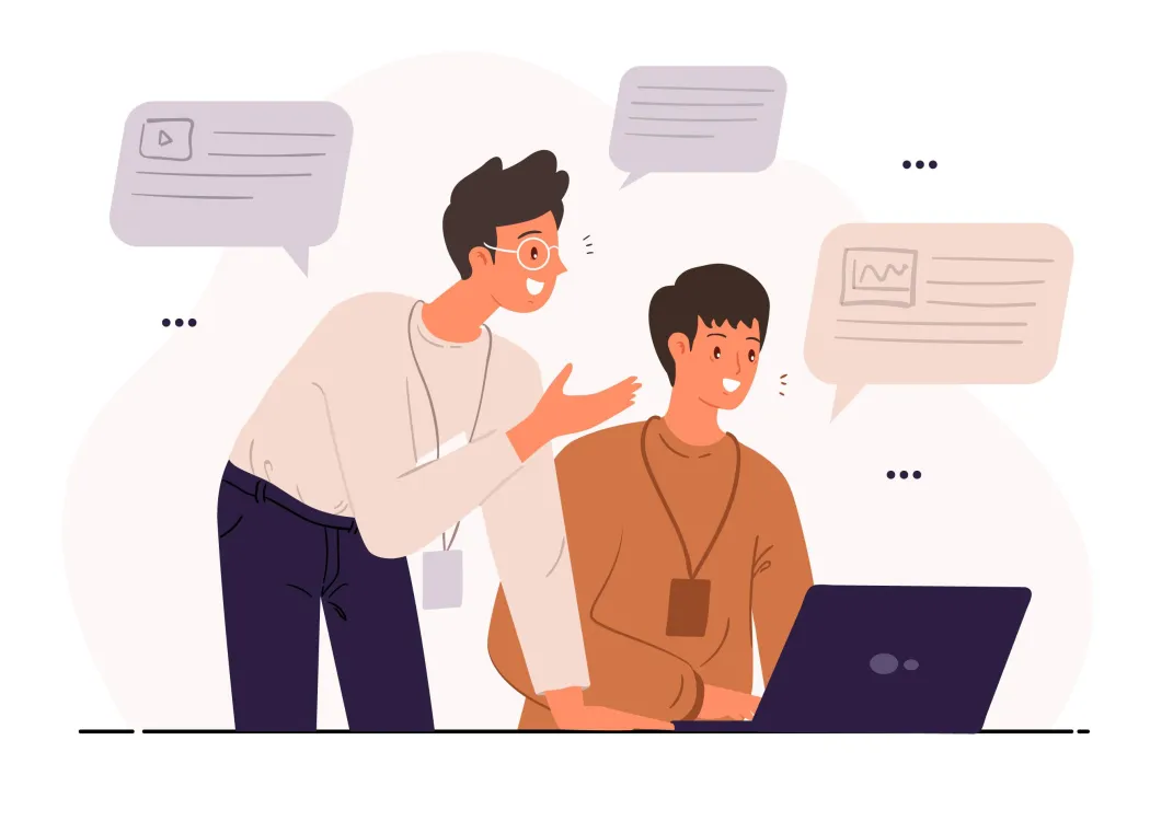 grafika ilustrująca relację mentor-uczeń 