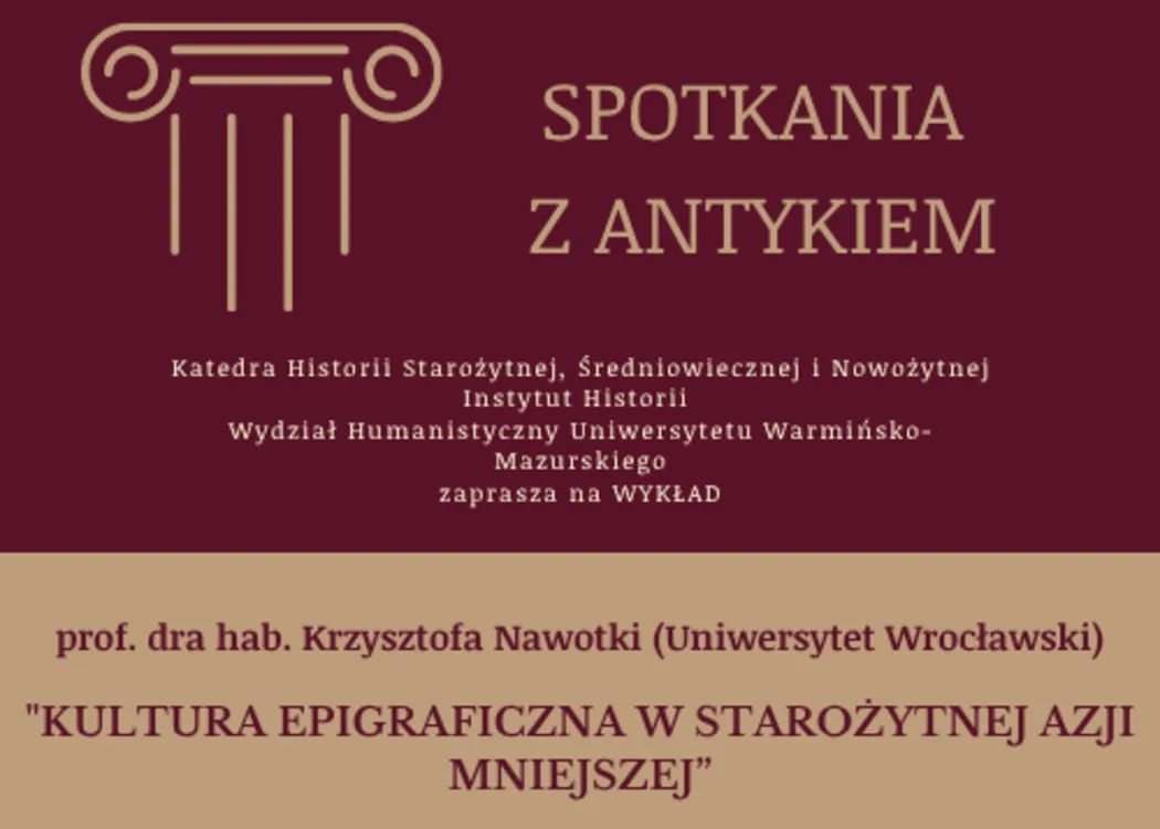 grafika promująca wydarzenie Spotkania z antykiem