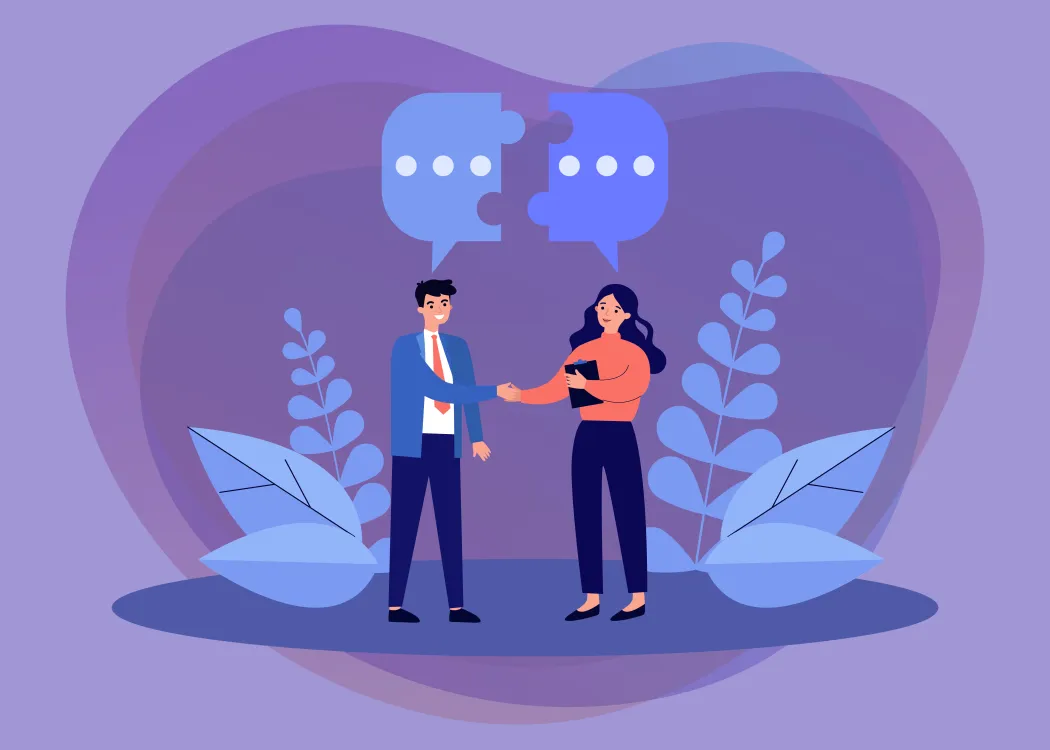 grafika obrazująca komunikację w mentoringu 