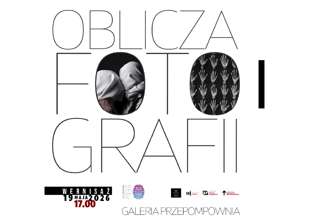 grafika promująca wystawę "Oblicza fotografii" 