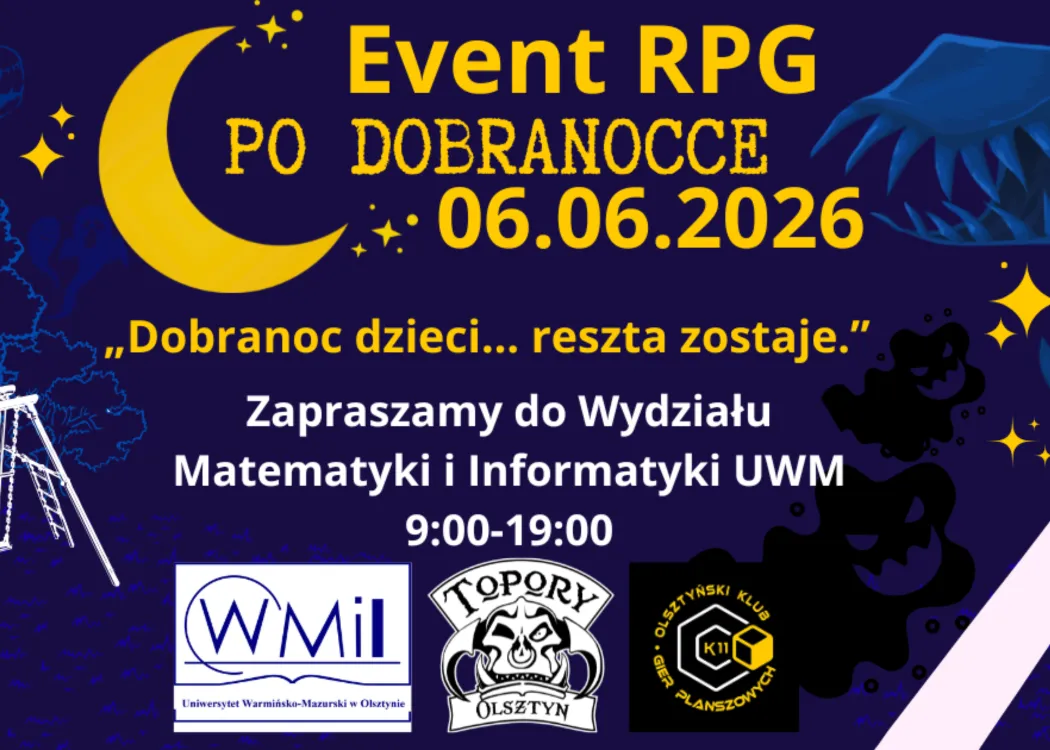 grafika promująca wydarzenie RPG "Po dobranocce" 