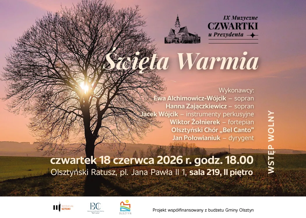 plakat promujący wydarzenie Muzyczne Czwartki u Prezydenta