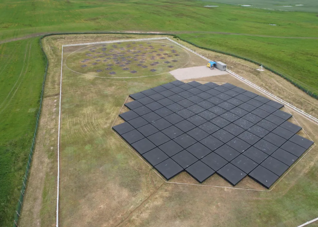 Stacja LOFAR w Bałdach - widok z drona