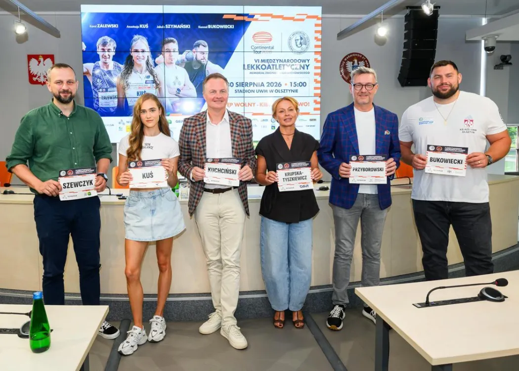 Uczestnicy konferencji prasowej poprzedzającej Memoriał Zbigniewa Ludwichowskiego