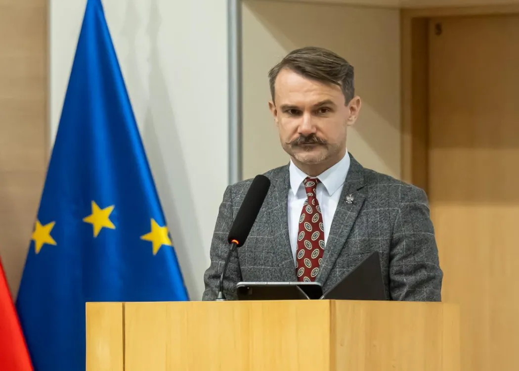 Konferencja „Żywność – bezpieczeństwo, jakość, zdrowie”: prelegent na mównicy