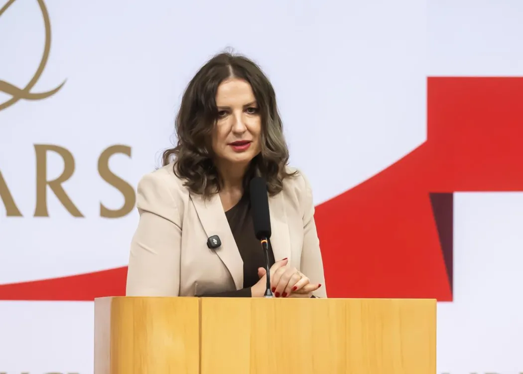 Konferencja „Żywność – bezpieczeństwo, jakość, zdrowie”: prelegentka na mównicy