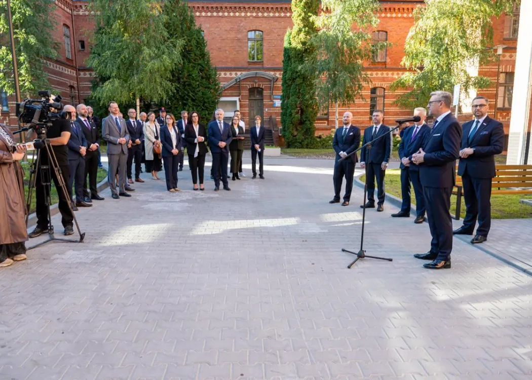 Konferencja prasowa z okazji otwarcia nowych budynków Wydziału Nauk Ekonomicznych i Wydziału Geoinżynierii 