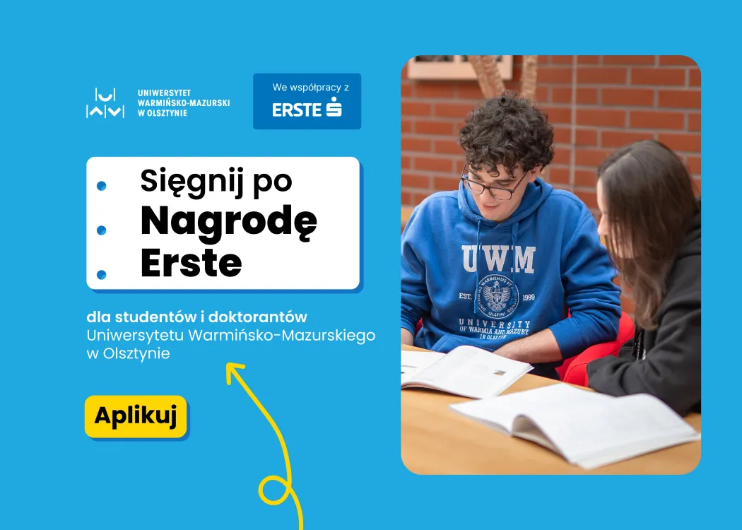 Okładka z napisem sięgnij po nagrodę Erste