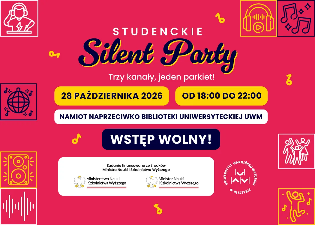 okładka wydarzenia studenckie silent party