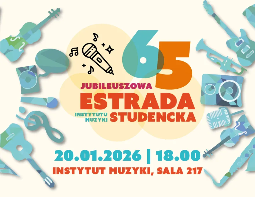 grafika promująca 65. Jubileuszową Estradę Studencką 