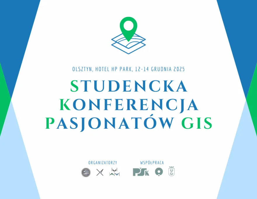 grafika promująca studencką konferencję pasjonatów GIS 