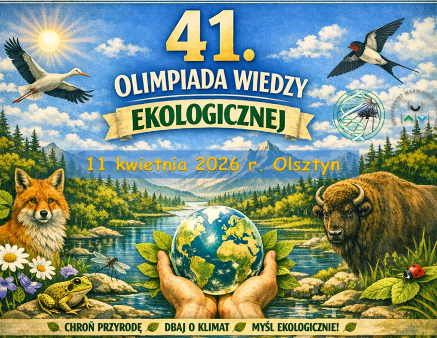 grafika promująca Olimpiadę Wiedzy Ekologicznej UWM 