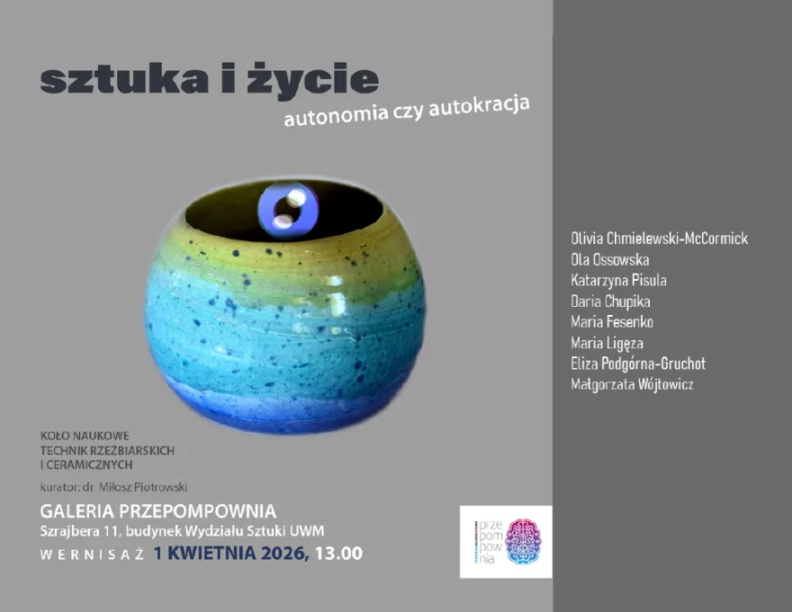 grafika promująca wystawę w Galerii Przepompownia 