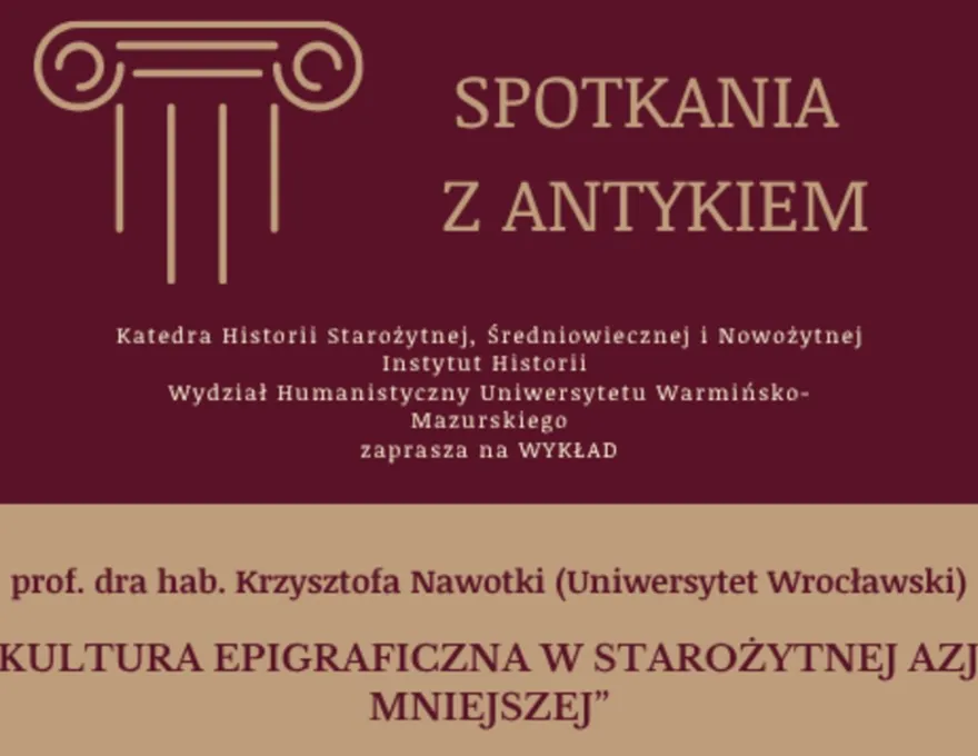 grafika promująca wydarzenie Spotkania z antykiem