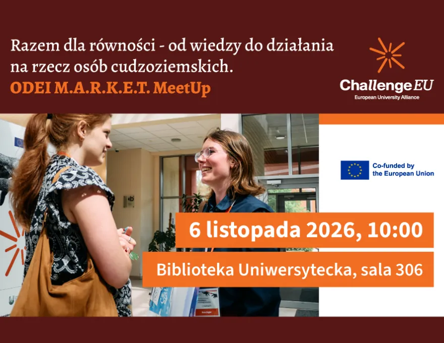 plakat promujący spotkanie ChallengeEU ODEI M.A.R.K.E.T. Meet-Up