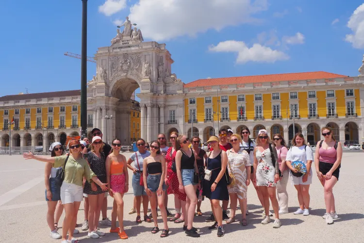 studenci na wyjeździe studyjnym w Portugalii 