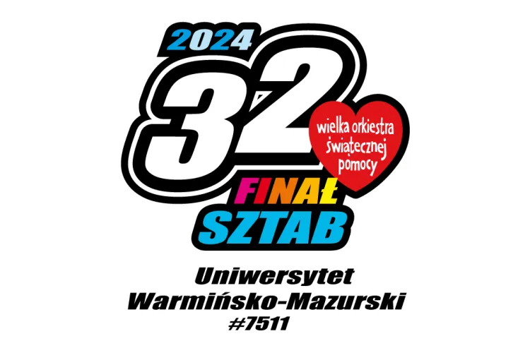 Grafika z logo WOŚP i datą 32. finału 