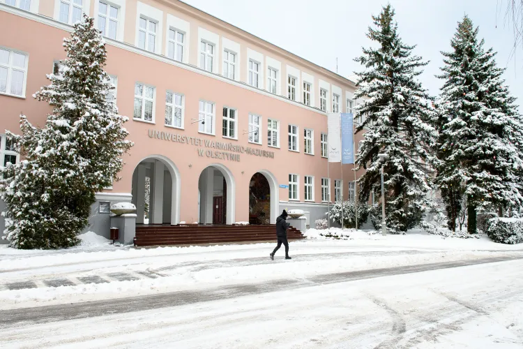 Rektorat UWM zimą
