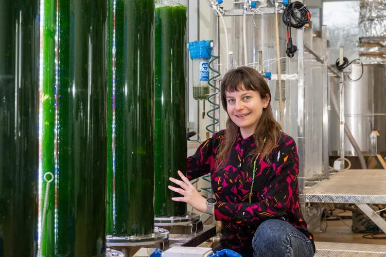 Izabela Świca w laboratorium